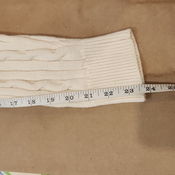 Chaps cream cable knit longsleeves sweater - Picture 6 of 7